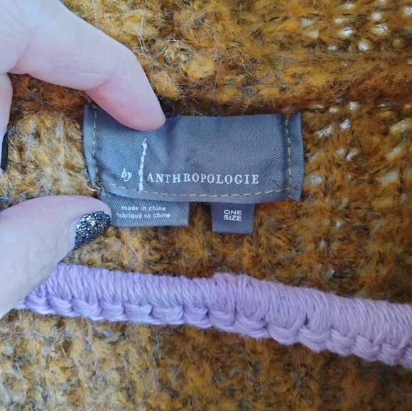 Mustard yellow fringe Cardigan from Anthropologie O/S - Picture 6 of 9